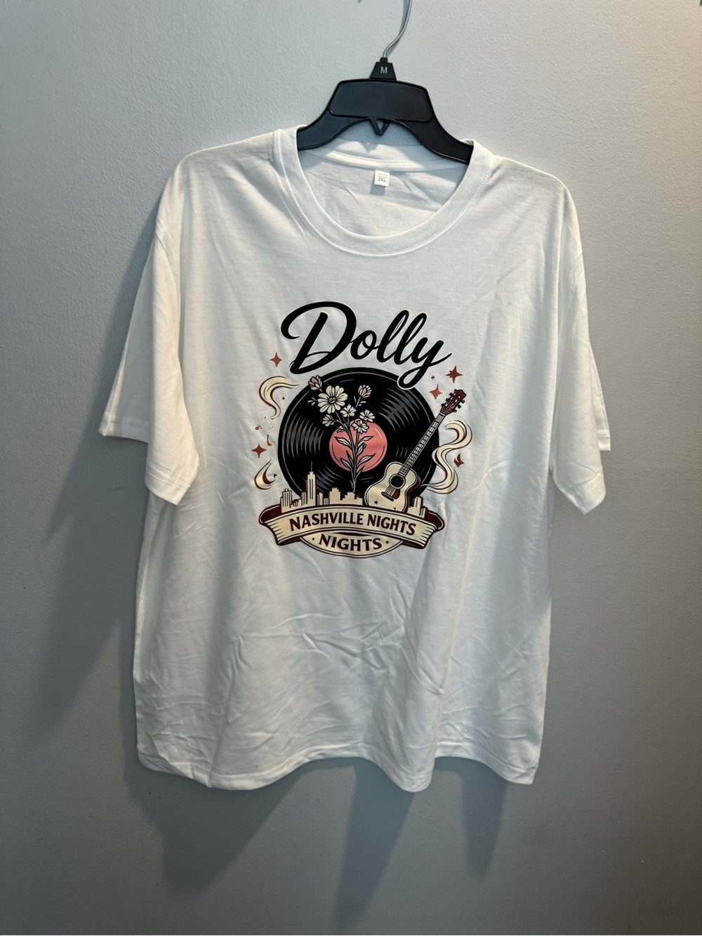 Beautiful Dolly Parton Nashville Nights white t-shirt new Size 2x